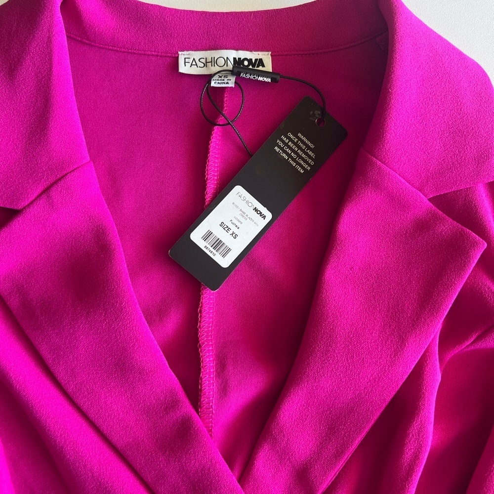 Fashion Nova Fuchsia Long Sleeve Dress - Picture 3 of 3